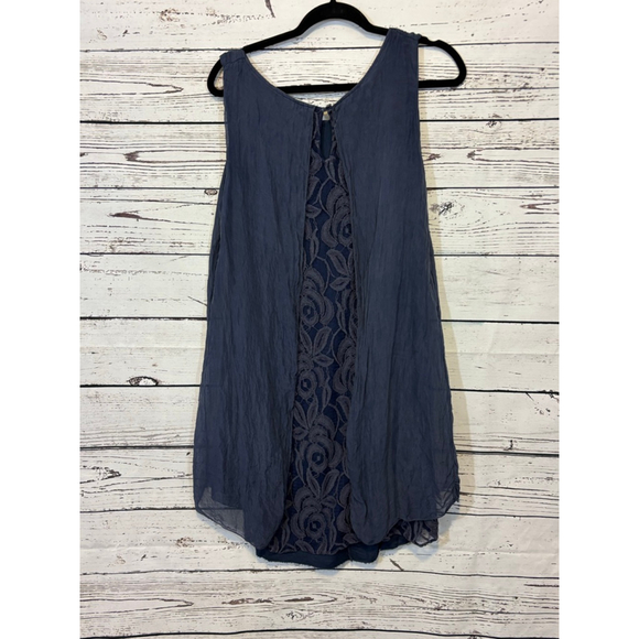 Women's Amanti Sleeveless Top Blue/Navy Size S - Picture 5 of 5